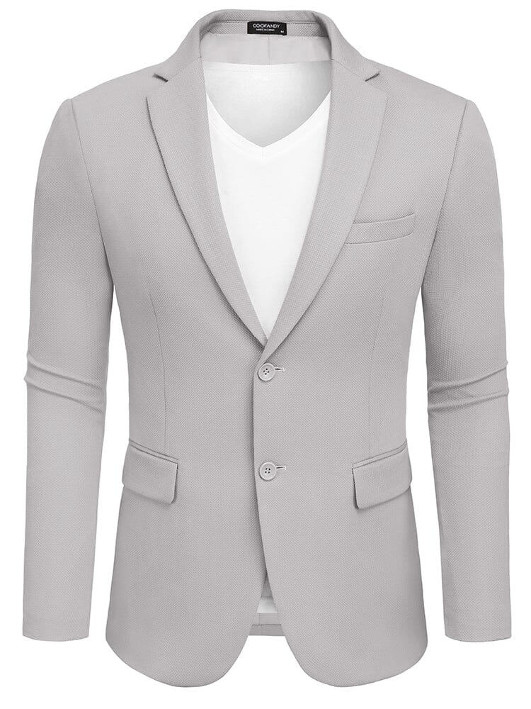 Slim Fit Textured Blazer Jacket (US Only) - Image 3
