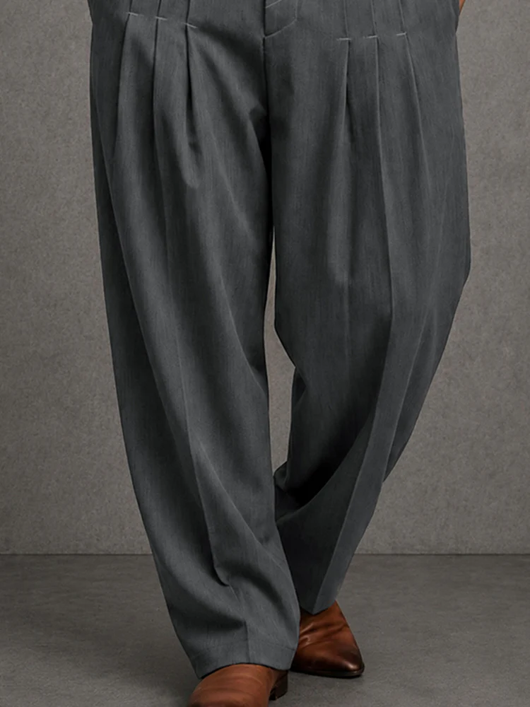 Smart Casual Designer Pleated Pants - Image 4