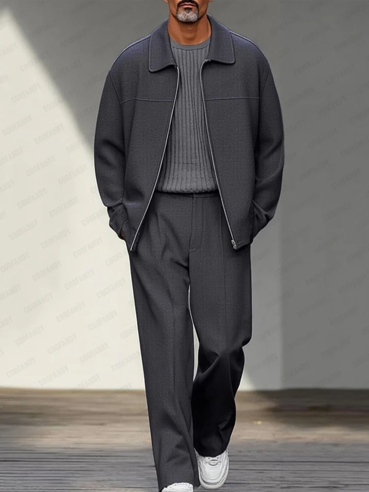 Smart Casual Jacket Pants Set