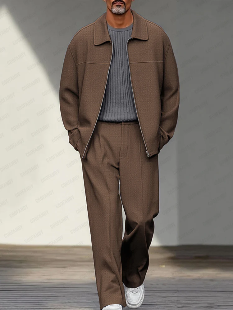 Smart Casual Jacket Pants Set - Image 2