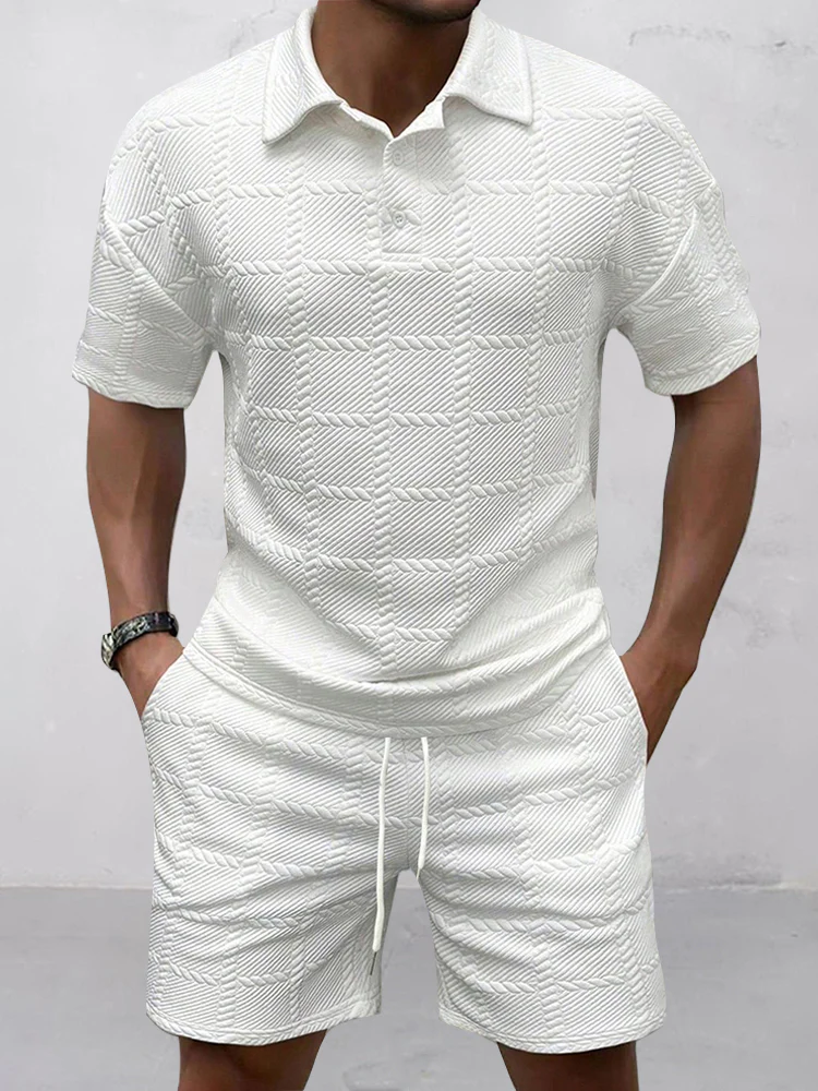 Smart Casual Jacquard Textured Set