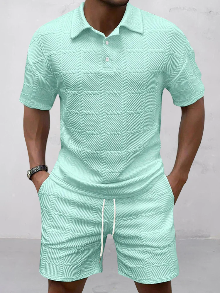 Smart Casual Jacquard Textured Set - Image 2