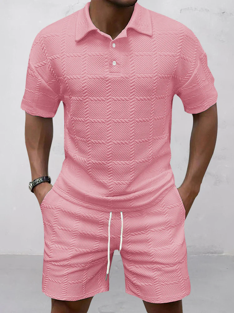 Smart Casual Jacquard Textured Set - Image 3