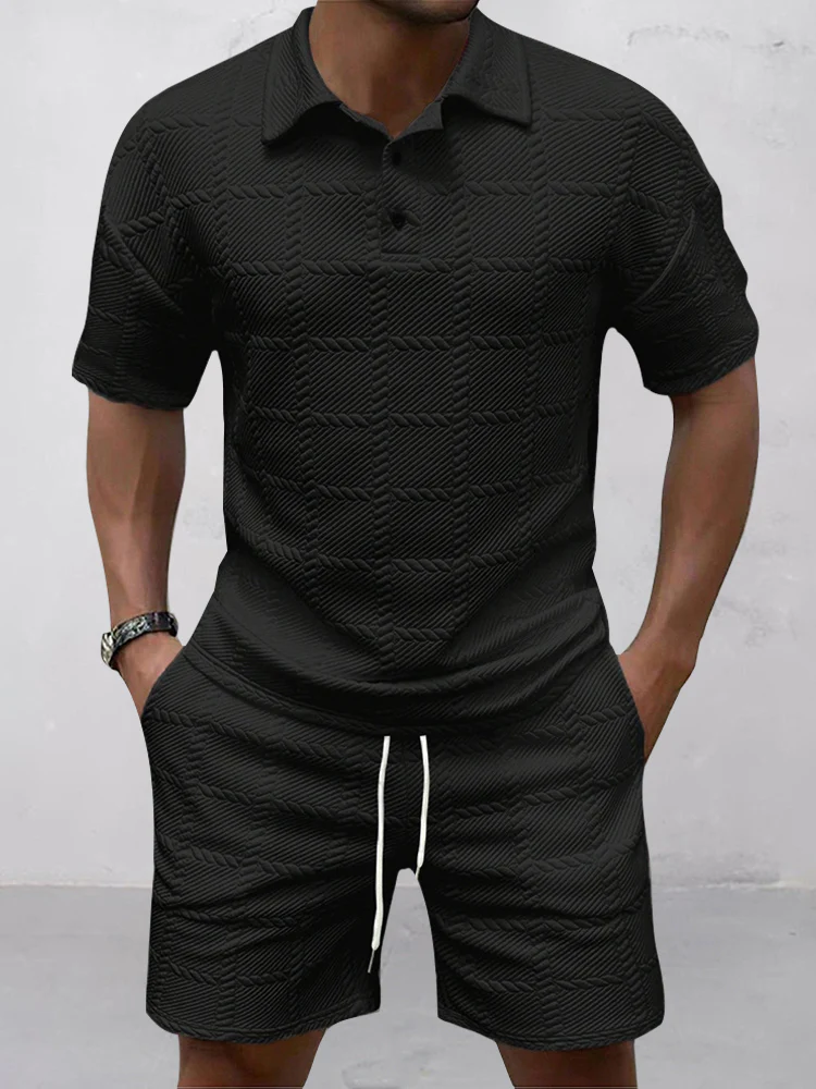 Smart Casual Jacquard Textured Set - Image 5