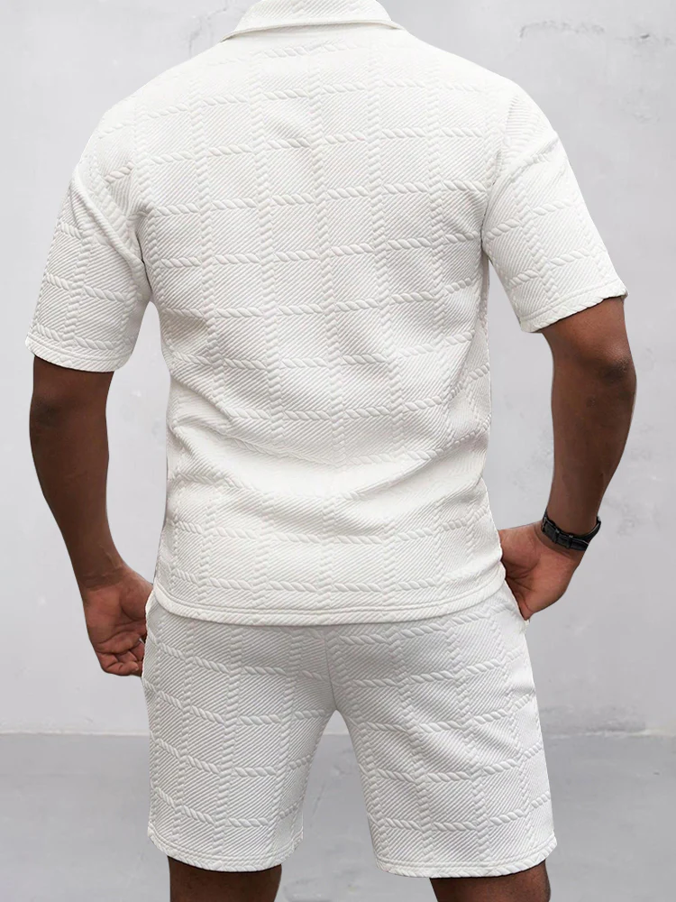 Smart Casual Jacquard Textured Set - Image 8