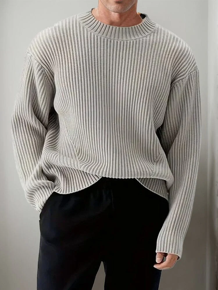 Smart Casual Minimalist Knit Pullover - Image 3