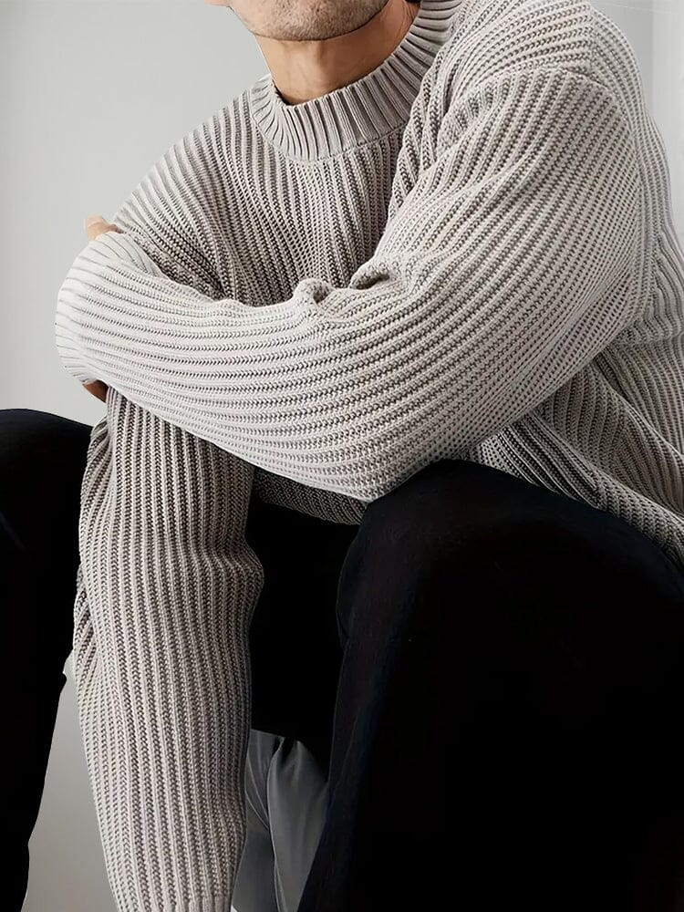 Smart Casual Minimalist Knit Pullover - Image 4