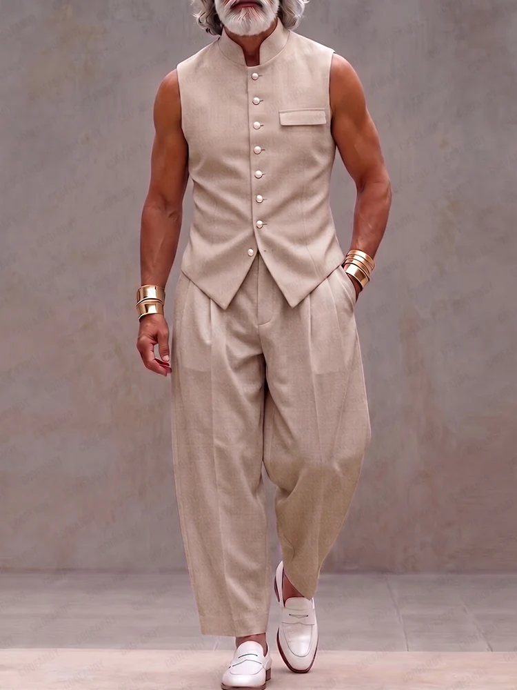 Smart Casual Suit Vest and Pants Set
