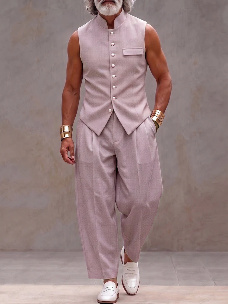 Smart Casual Suit Vest and Pants Set - Image 2
