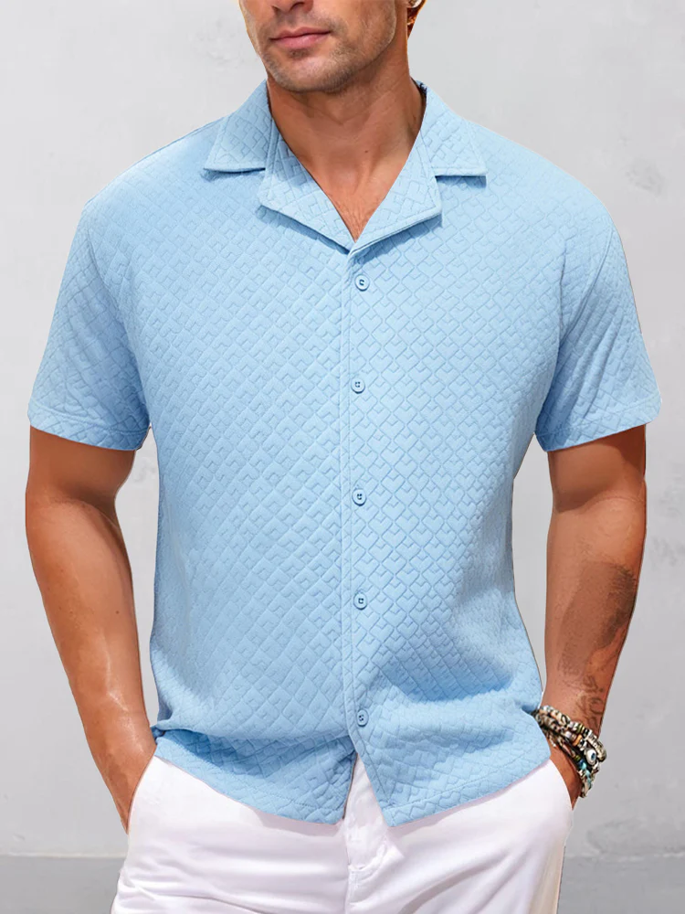 Smart Casual Textured Jacquard Shirt