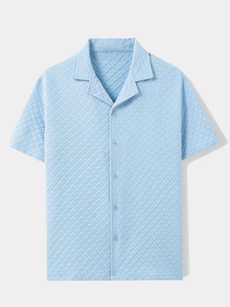 Smart Casual Textured Jacquard Shirt - Image 4