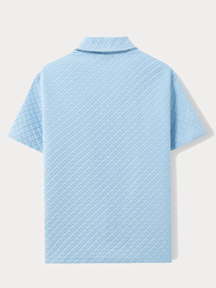 Smart Casual Textured Jacquard Shirt - Image 5