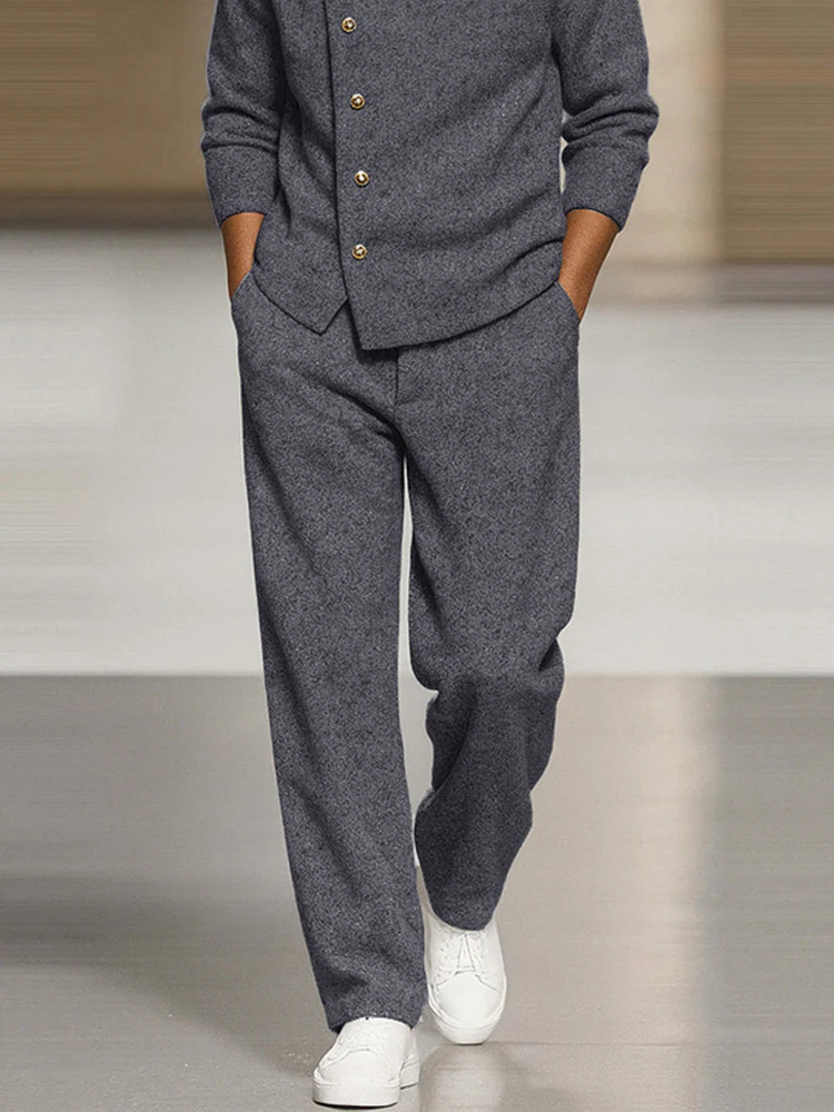 Smart Casual Turtleneck Pullover Pants Set - Image 4