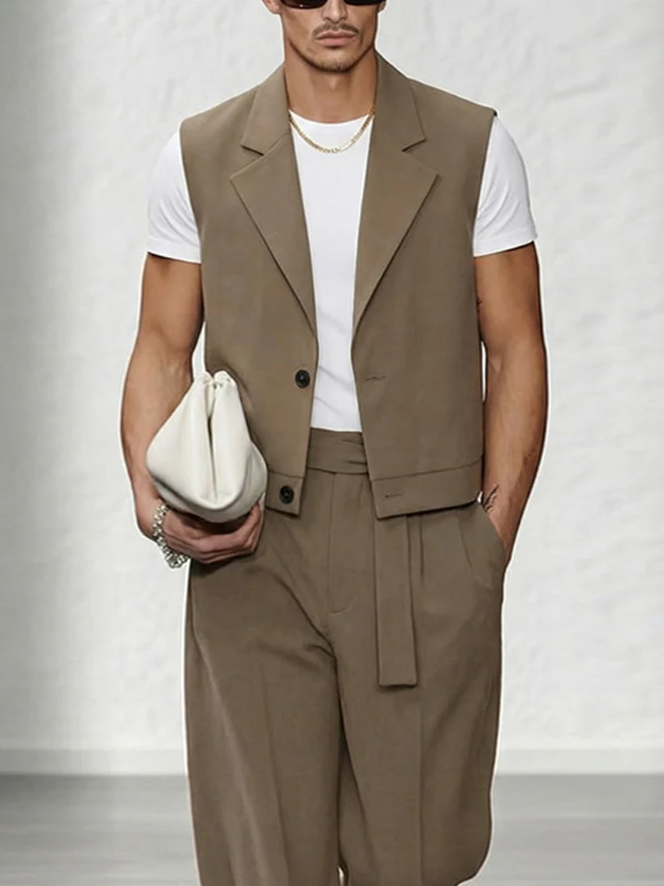 Smart Casual Vest and Pants Set - Image 4