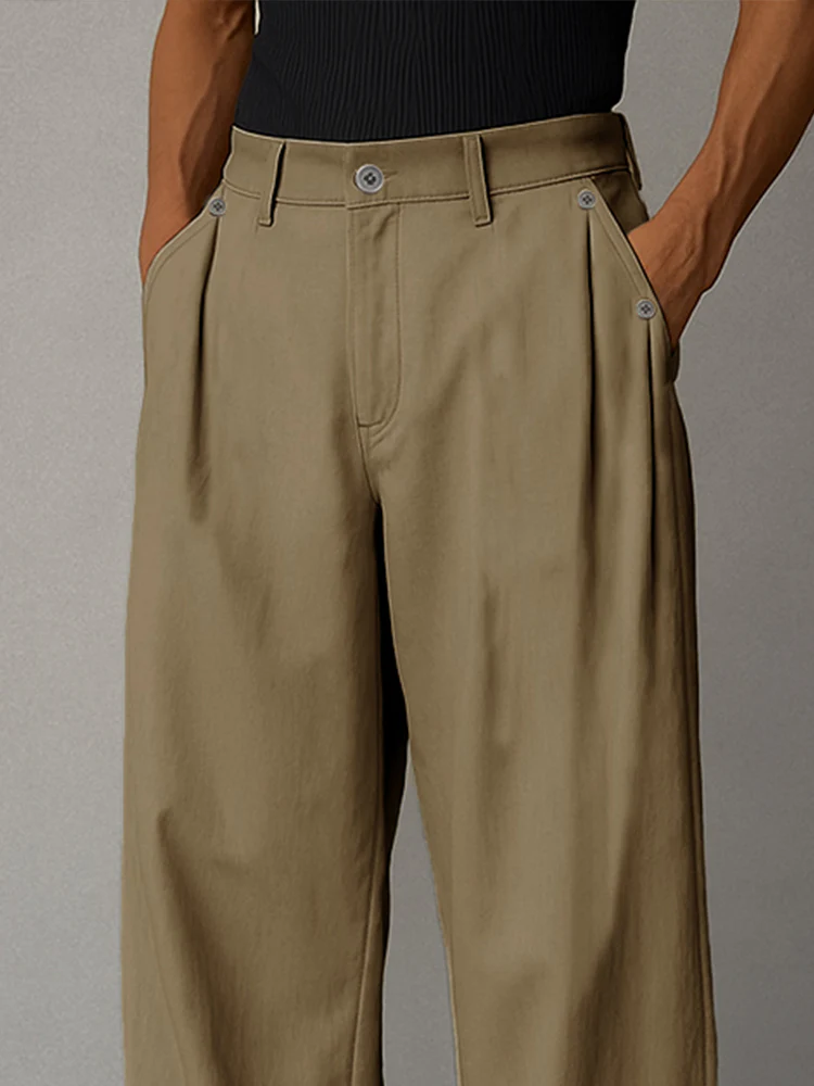 Soft 100% Cotton Pleated Pants - Image 3