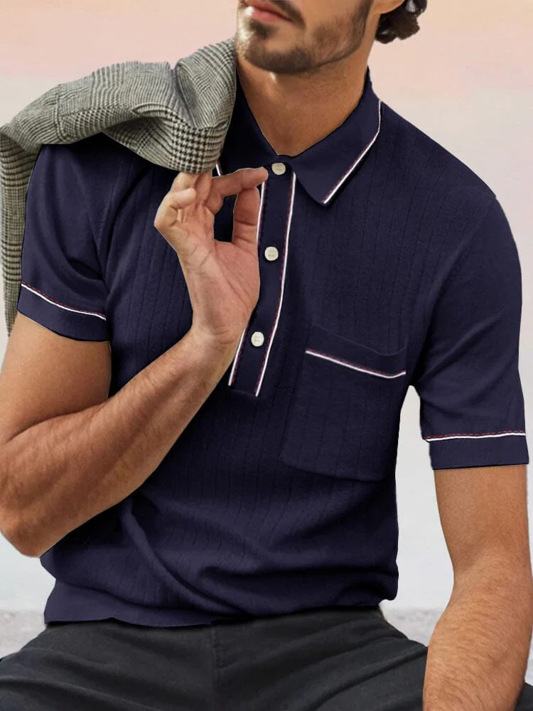 Soft Breathable Knit Polo Shirt - Image 2