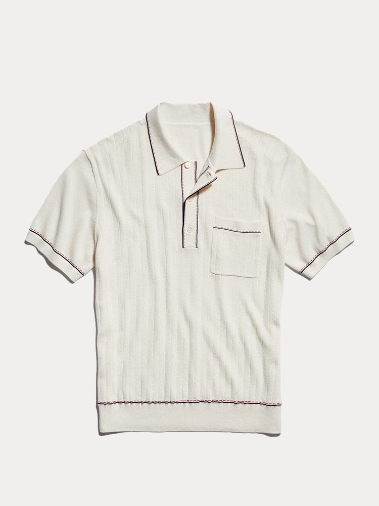 Soft Breathable Knit Polo Shirt - Image 4
