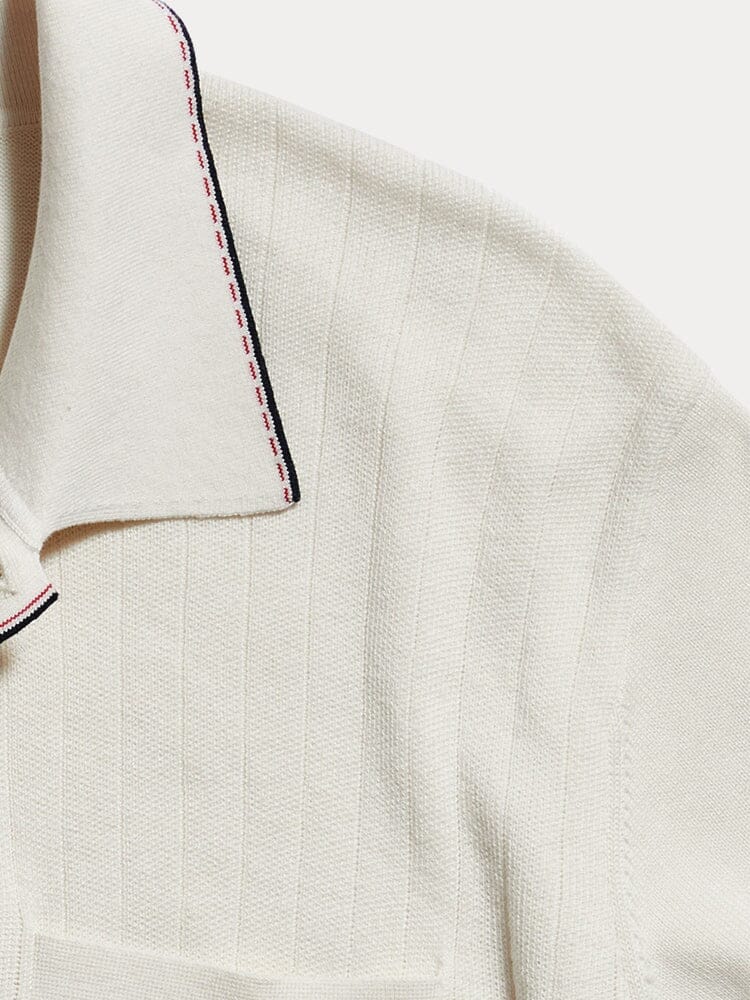Soft Breathable Knit Polo Shirt - Image 6