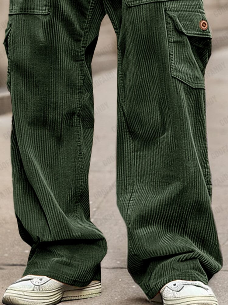 Soft Corduroy Cargo Pants - Image 4