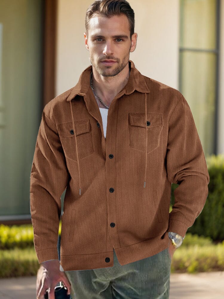 Soft Corduroy Shirt Jacket - Image 4