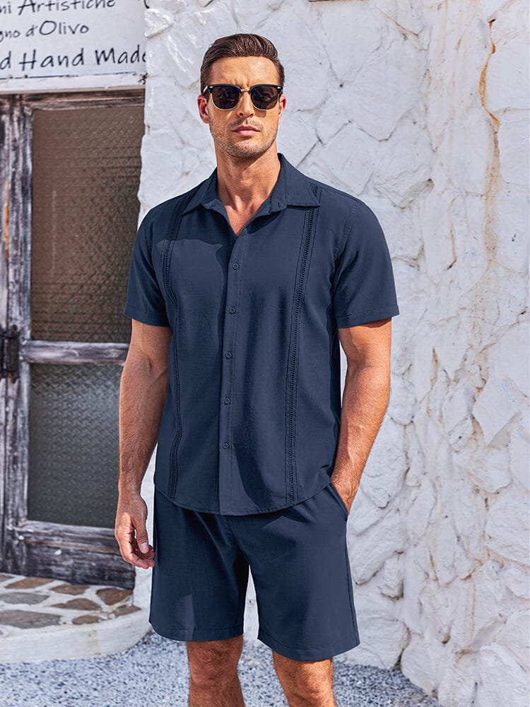 Soft Cuban Shirt Shorts Set (US Only) - Image 4