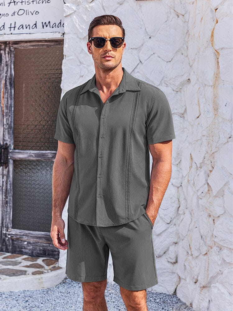 Soft Cuban Shirt Shorts Set (US Only) - Image 5