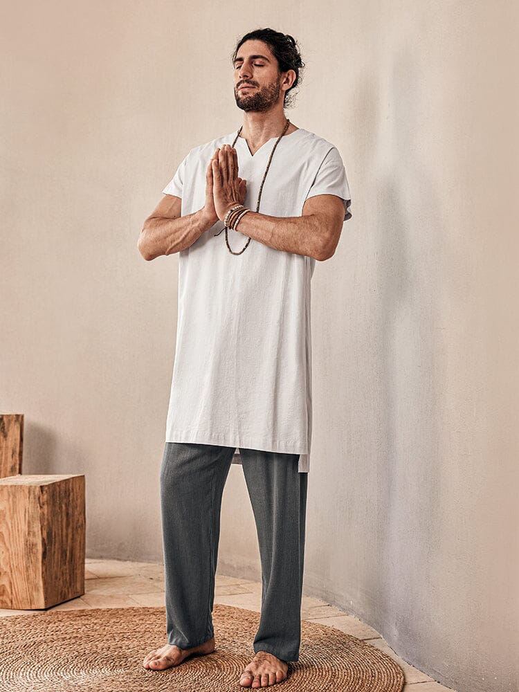 Soft Linen Blend Long Top - Image 3