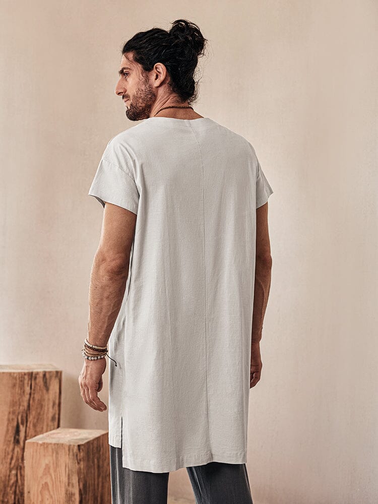 Soft Linen Blend Long Top - Image 4