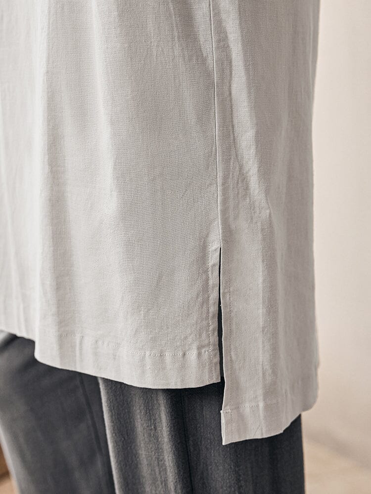 Soft Linen Blend Long Top - Image 7