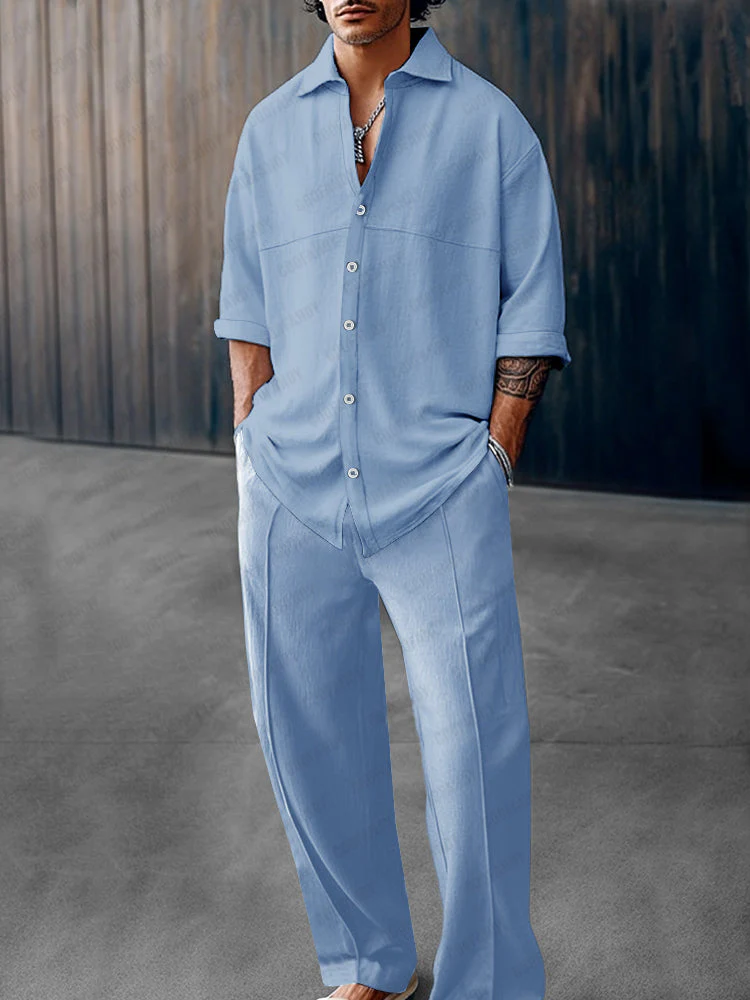 Soft Loose Fit 100% Cotton 2-Piece Set - Image 5