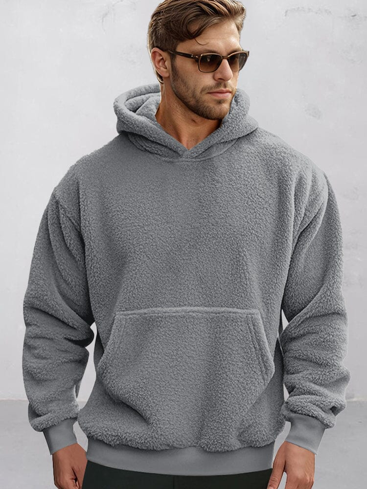 Soft Reversible Plush Hoodie - Image 3