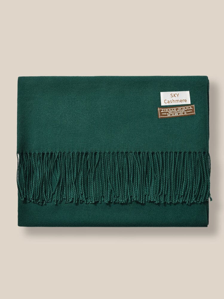 Soft Solid Tassel Scarf - Image 11