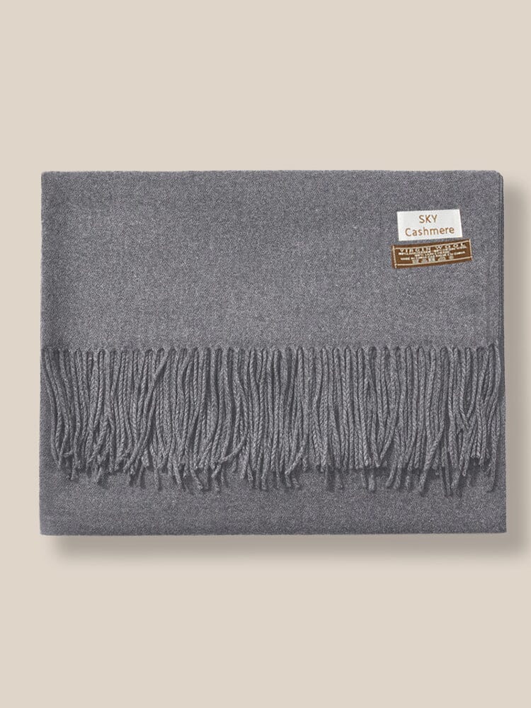 Soft Solid Tassel Scarf - Image 12