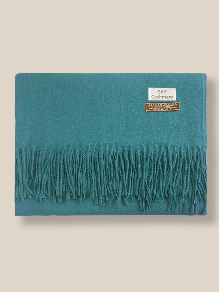 Soft Solid Tassel Scarf - Image 14