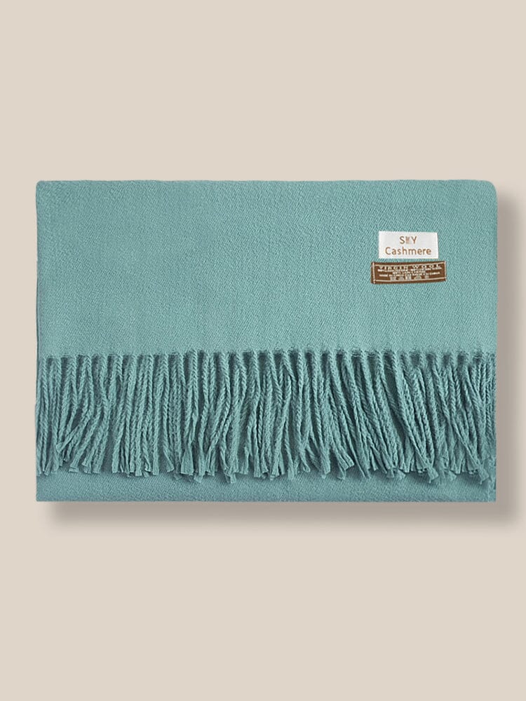Soft Solid Tassel Scarf - Image 16