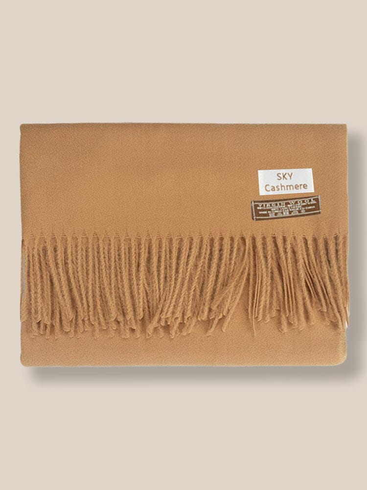 Soft Solid Tassel Scarf - Image 19