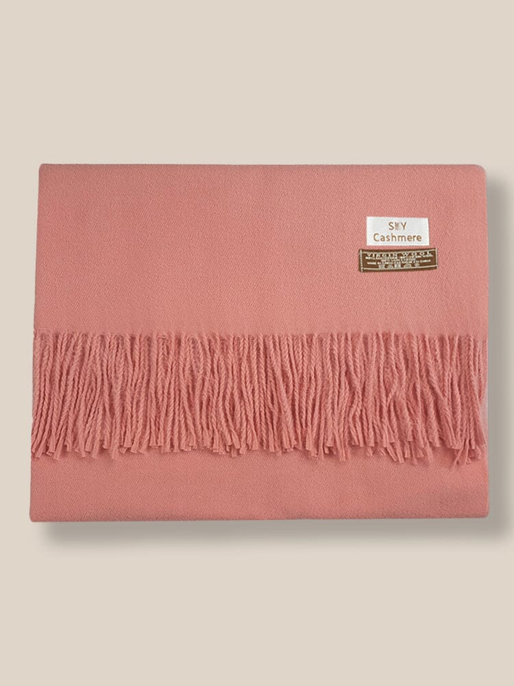 Soft Solid Tassel Scarf - Image 2