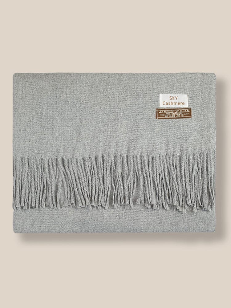Soft Solid Tassel Scarf - Image 21