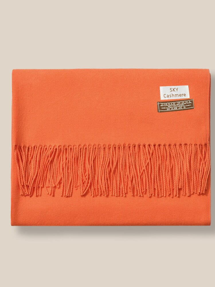 Soft Solid Tassel Scarf - Image 24