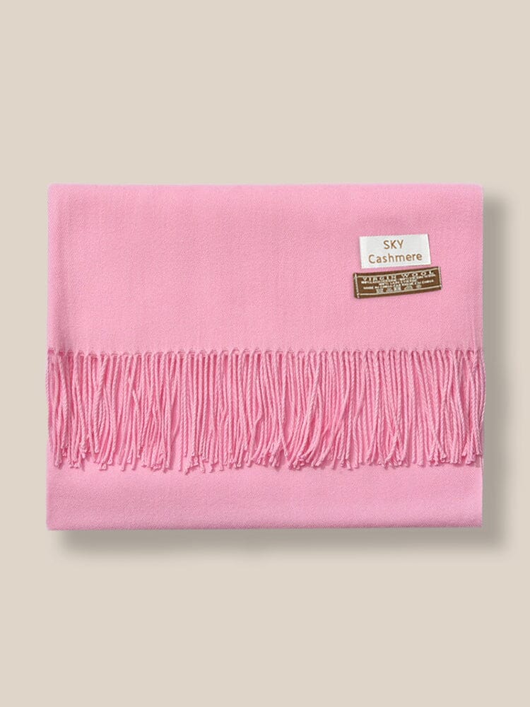 Soft Solid Tassel Scarf - Image 26