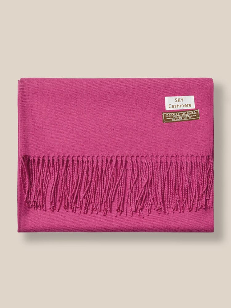 Soft Solid Tassel Scarf - Image 27