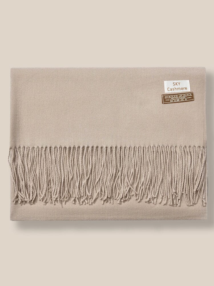 Soft Solid Tassel Scarf - Image 29