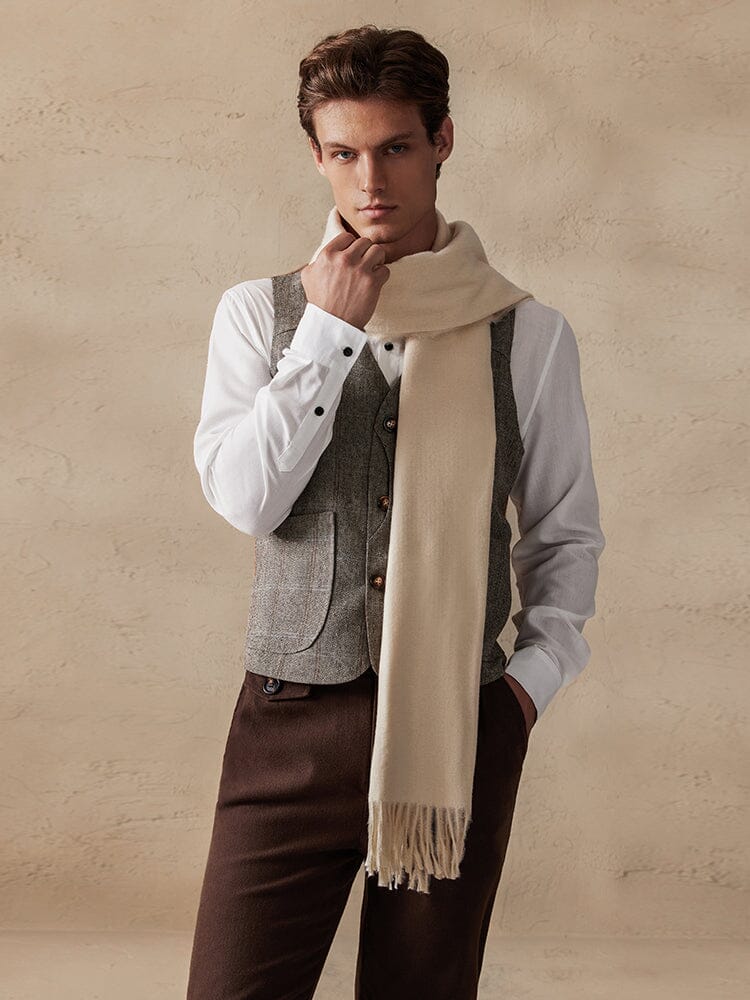 Soft Solid Tassel Scarf - Image 33