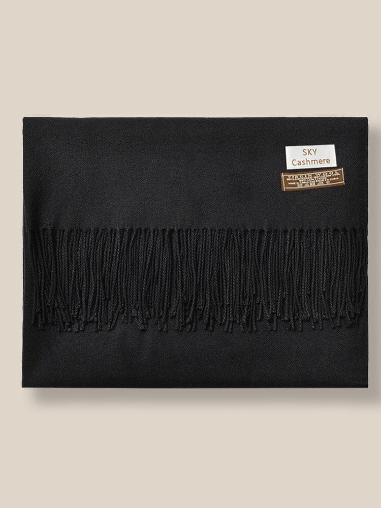 Soft Solid Tassel Scarf - Image 4