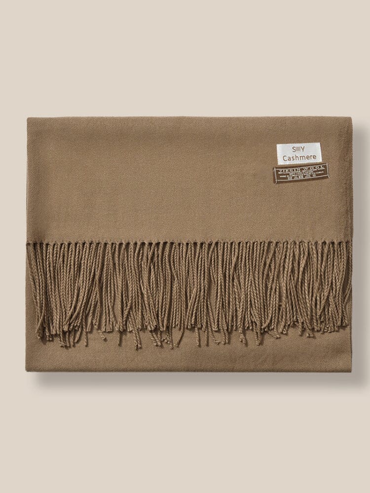 Soft Solid Tassel Scarf - Image 5