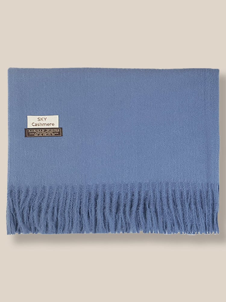 Soft Solid Tassel Scarf - Image 6