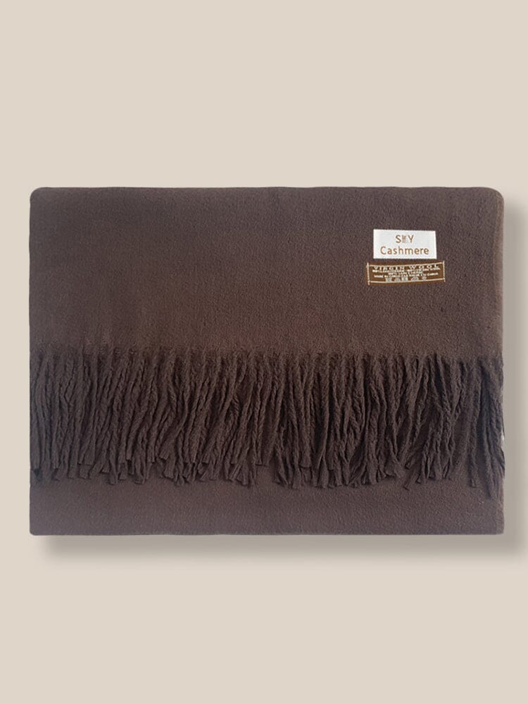 Soft Solid Tassel Scarf - Image 7