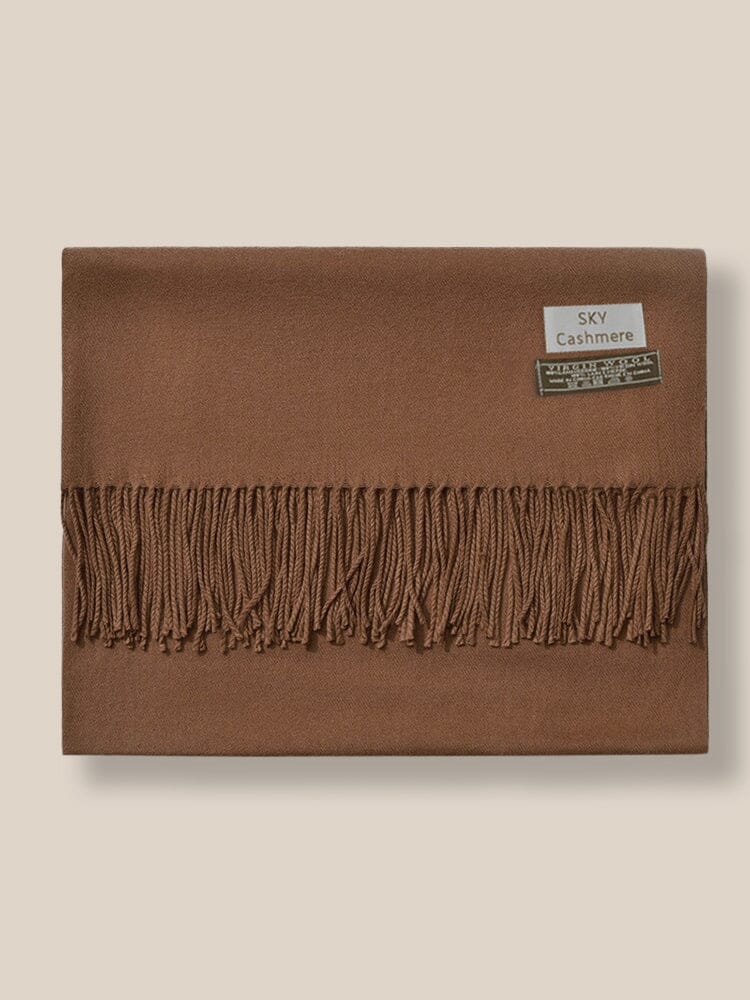 Soft Solid Tassel Scarf - Image 8