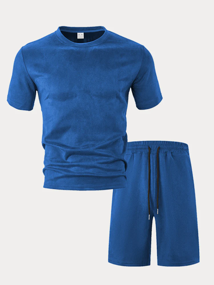 Soft Suede T-Shirt Shorts Set - Image 4