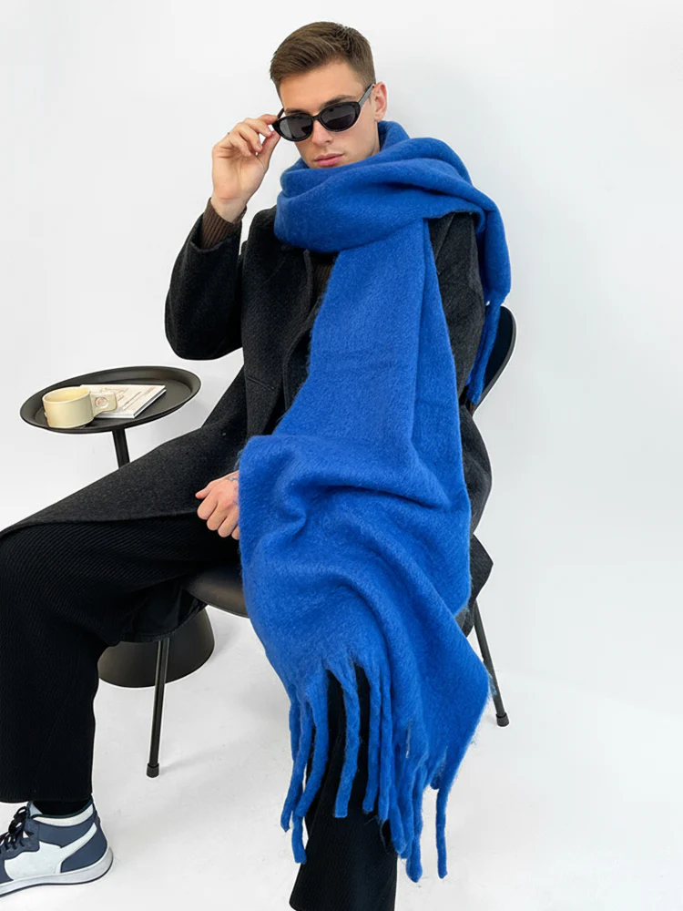 Soft Thick Mohair Tassel Scarf - Image 22